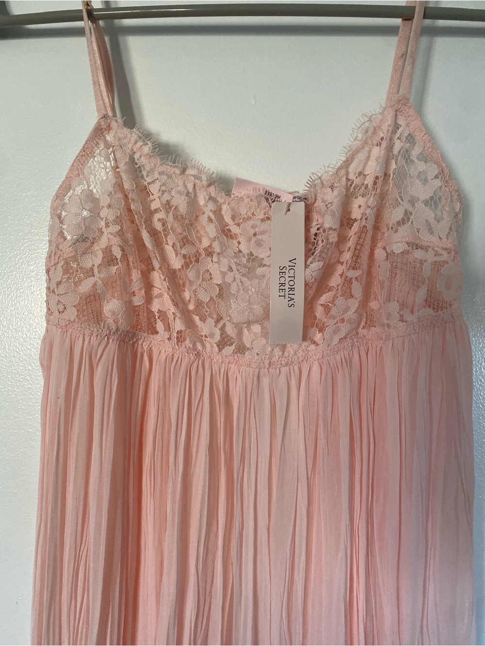 Victoria's Secret Light Pink Lace babydoll slip top